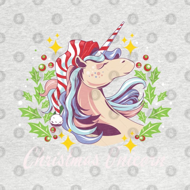 Cute Christmas Unicorn by Jane Winter